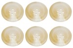Pack of 6 Cream Mock Horn Buttons 20mm