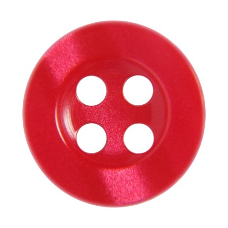 Pack of 12 Red Shirt Buttons 11mm 4 Hole