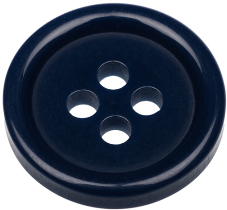 15mm Flat Navy Blue Buttons with 4 Holes