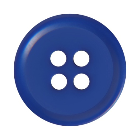 15mm Royal Blue Flat Buttons with 4 Holes