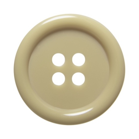 Pack of 6 20mm Beige Buttons with 4 Holes