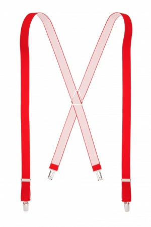 25mm Slim Red Trouser Braces