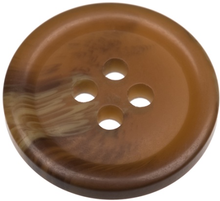 Pack of 6 Dark Brown Mock Horn Buttons 15mm