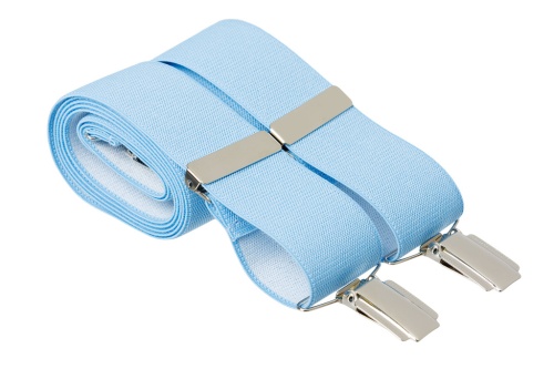 Outlet Non Pristine Light Blue Braces For Trousers