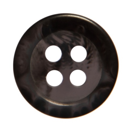 Pack of 12 Black Mock Horn Shirt Buttons 11mm