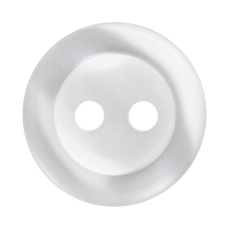 Pack of 12 White 2 Hole Buttons 11mm