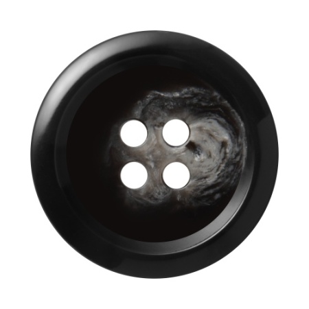 Pack of 6 Black 20mm Flat Variegated Buttons