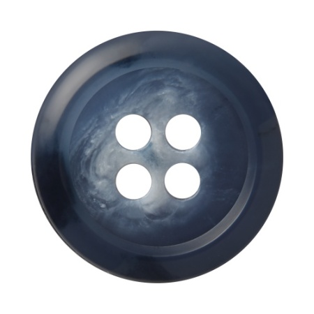 Pack of 6 Blue 15mm Flat Variegated Buttons