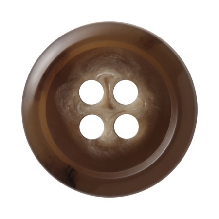 Pack of 6 Brown 15mm Flat Variegated Buttons