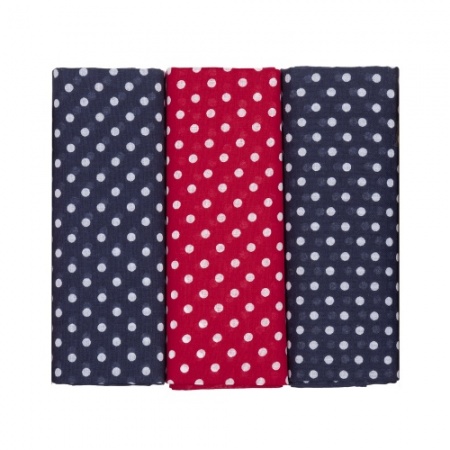 Extra Large Navy Blue and Red Spotted Hankies