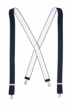 Navy Blue Ribbed Trouser Braces