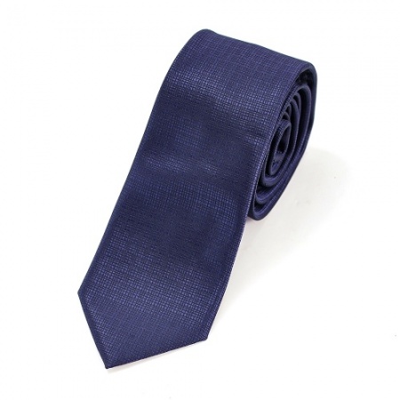 Navy Blue Tie | Men's Crosshatch Saffiano Neck Tie - Gents Shop