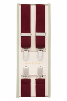 Combination Trouser Braces  Red  YStyle  Button  Clip  British Braces
