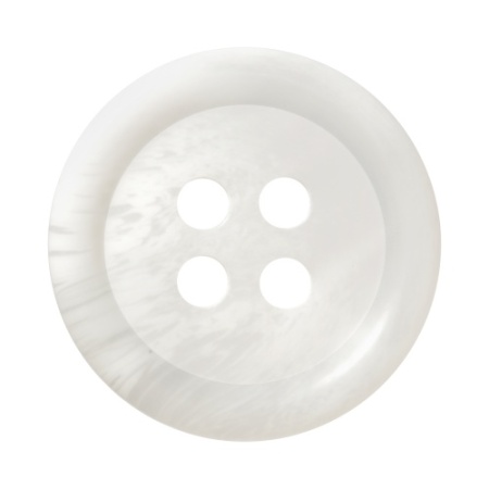 Pack of 6 White Mock Horn Buttons 18mm