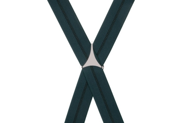 Outlet Non Pristine Peacock Green Trouser Braces With Large Strong Clips